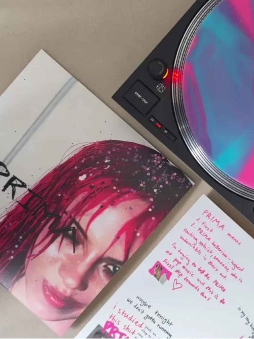 ADELA - Prima BLOOD RECORDS EXCLUSIVE - Pink Glitter Blue Vinyl LP - NEW